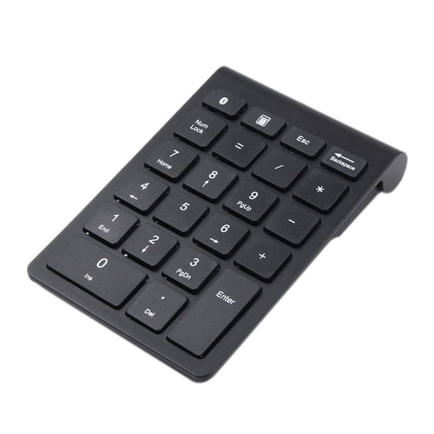 Seitruly Teclado negro 22 teclas MIni Numpad Teclado numérico Bluetooth Compatible con sistema Windows Android Nuevo Type3 NO3