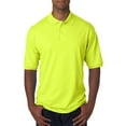 thumbnail image 2 of Jerzees Men's 2 Button Placket Welt Knit Collar Polo Shirt, Medium, Safety Green, 2 of 6
