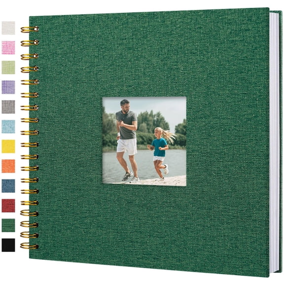 Álbum de fotos Hiwhy, 25 x 25 cm, cubierta de lino, 80 páginas blancas
