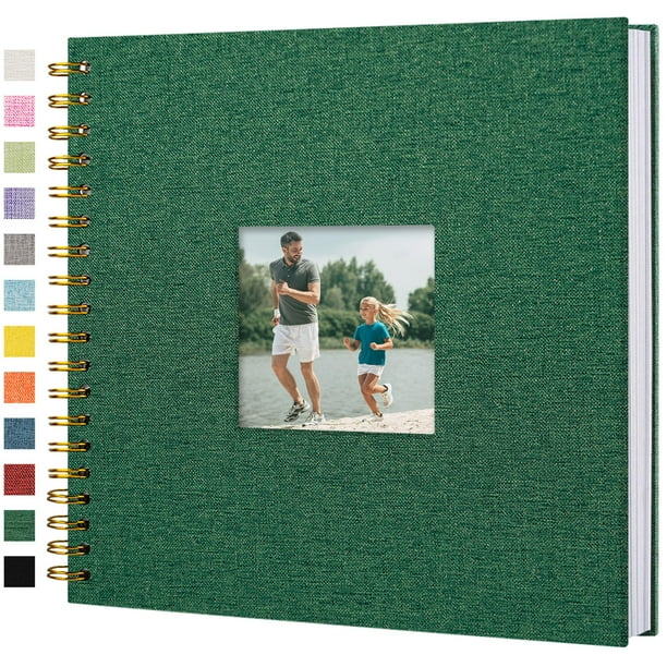 Álbum de fotos Hiwhy, 25 x 25 cm, cubierta de lino, 80 páginas blancas