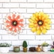 thumbnail image 1 of Muyoka Flor de metal Arte de la pared Decoración Artesanía Múltiples capas Margarita Girasol Colgante Esculturas Adorno Muyoka Hogar, 1 of 7