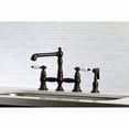 thumbnail image 7 of Kingston Brass KS7275PLBS English Country 8-Inch Bridge Kitchen Faucet with Sprayer, Oil Rubbed Bronze, 7 of 7