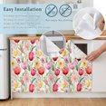 thumbnail image 5 of Spring Tulip Cabinet Curtain 35"Wx35"L, Dustproof Under Sink Skirt with Self Adhesive Tape, Summer Floral Botanical Elegant Cabinet Curtain Cover for Kitchen Sink, Bathroom Vanity, Laundry Room, 5 of 9