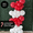 Red, White, variant on Pop Up Balloons - Christmas Balloon Garland Kit Red, Deep Green, Gold 10 ft Professional Grade Latex Balloons