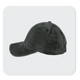 thumbnail image 4 of Black Mens Vintage Distressed Baseball Cap For Outdoor Activities Sun Protection Adjustable Back Closure Lightweight Breathable Fabric And Casual Style, 4 of 6