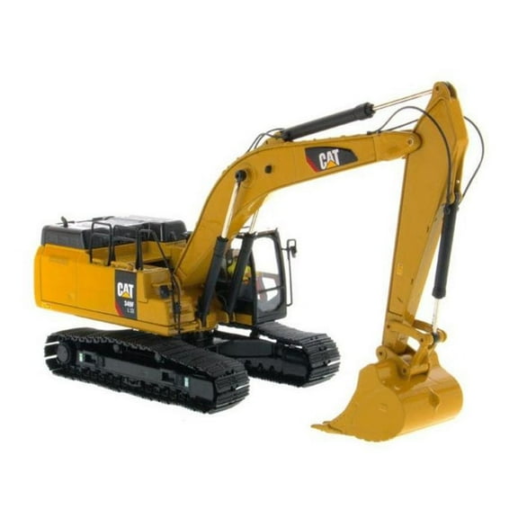 Caterpillar 349F L XE Hydraulic Excavator with Operator, Yellow - Diecast Masters 85943 - 1/50 scale Diecast Vehicle Replica