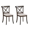 thumbnail image 2 of Wood and Fabric - X Back Design - Kitchen and Dining Setup - 2 Piece Chair Solution, 2 of 6