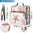 thumbnail image 2 of FORMRS Zipper Binder with Shoulder Strap 2-inch Ring 500 Sheet Capacity File Bag, White Starfish, 2 of 5