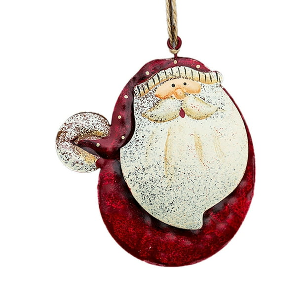 Gibobby Ornamento Navidad Metal Árbol Decoración colgante Decoración Vacaciones Ornamento Navidad Para Navidad Rústico Muñecos de nieve Muñeco de nieve(D)