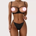 thumbnail image 2 of Gibobby Conjuntos de bragas de encaje Ropa Dormir Mujer Sexy Accesorios erotico Ropa Sexi para Mujer lencería de Princesa Brasier y calzon Mujer Tanga Sexy Mujer(Negro, G), 2 of 5