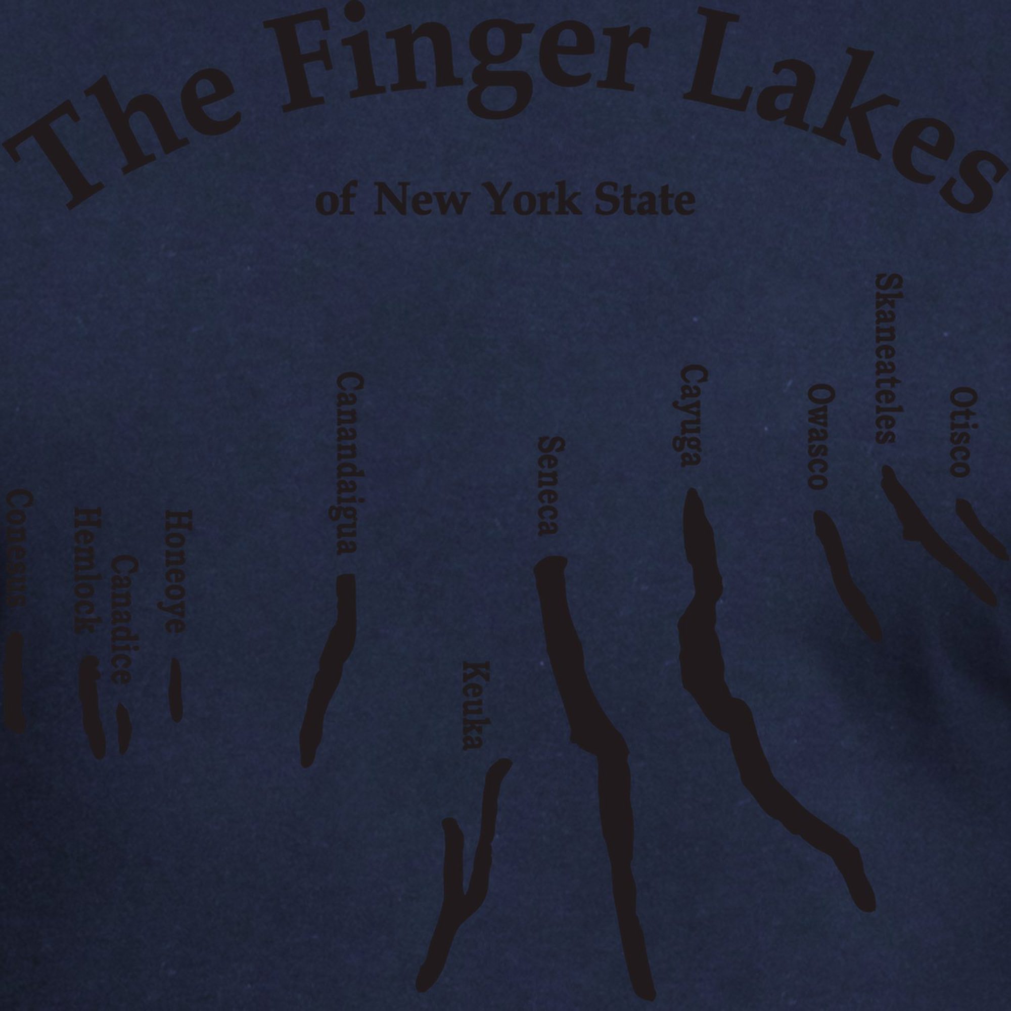 CafePress - Finger Lakes 2 Logo T Shirt - Men's Fitted T-Shirt - image 3 of 4