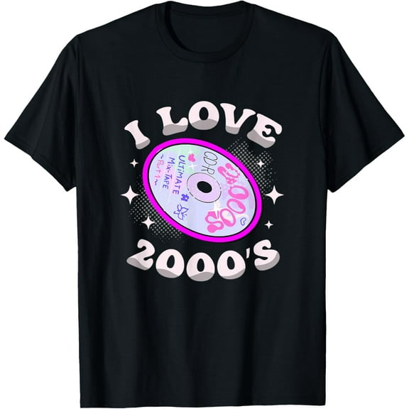 Exquisite and comfortable-I Love 2000's Decade 2000 Era Millenium Vintage T-Shirt