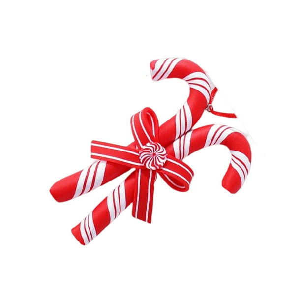 Toystoory Adorno de mesa, dulce regalo, mano de obra, colgante de pared, suministros para festivales del día de Navidad, artesanía de arcilla, muletas rojas