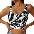 thumbnail image 2 of Lsque Leopard And Zebra 2 Printed Women'S Sports Bra, Compression, Moisture Wicking, High-Impact Sports Bra For Women,Supportive sports bra-XX-Large, 2 of 9