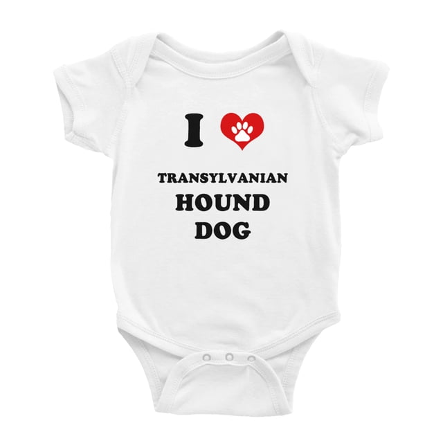 Je Cœur Chien de Traverse Transylvanien Drôle Mignon Cache-Couche pour Bébé