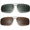 Dark Green+tea-colored, variant on 2 pack Polarized Unisex Clip on Flip up Sunglasses over Prescription and Reading Glasses Frames UV390-USA