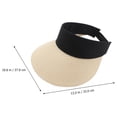 thumbnail image 2 of Milisten 1Pcs Folding Visor Hat Straw for Women Simple Design Summer Shade, 2 of 8