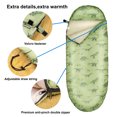 thumbnail image 3 of Kids Sleeping Bags for Boys - Military Green Dinosaur - YOLO 45 Camping Sleeping Bags for Kids with Carry Backpack Bag - Outdoor and Indoor, 3 of 6