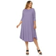 thumbnail image 3 of Pastel by Vivienne Women's Swing Midi Dress Plus Size Lilac XX-Large, 3 of 4