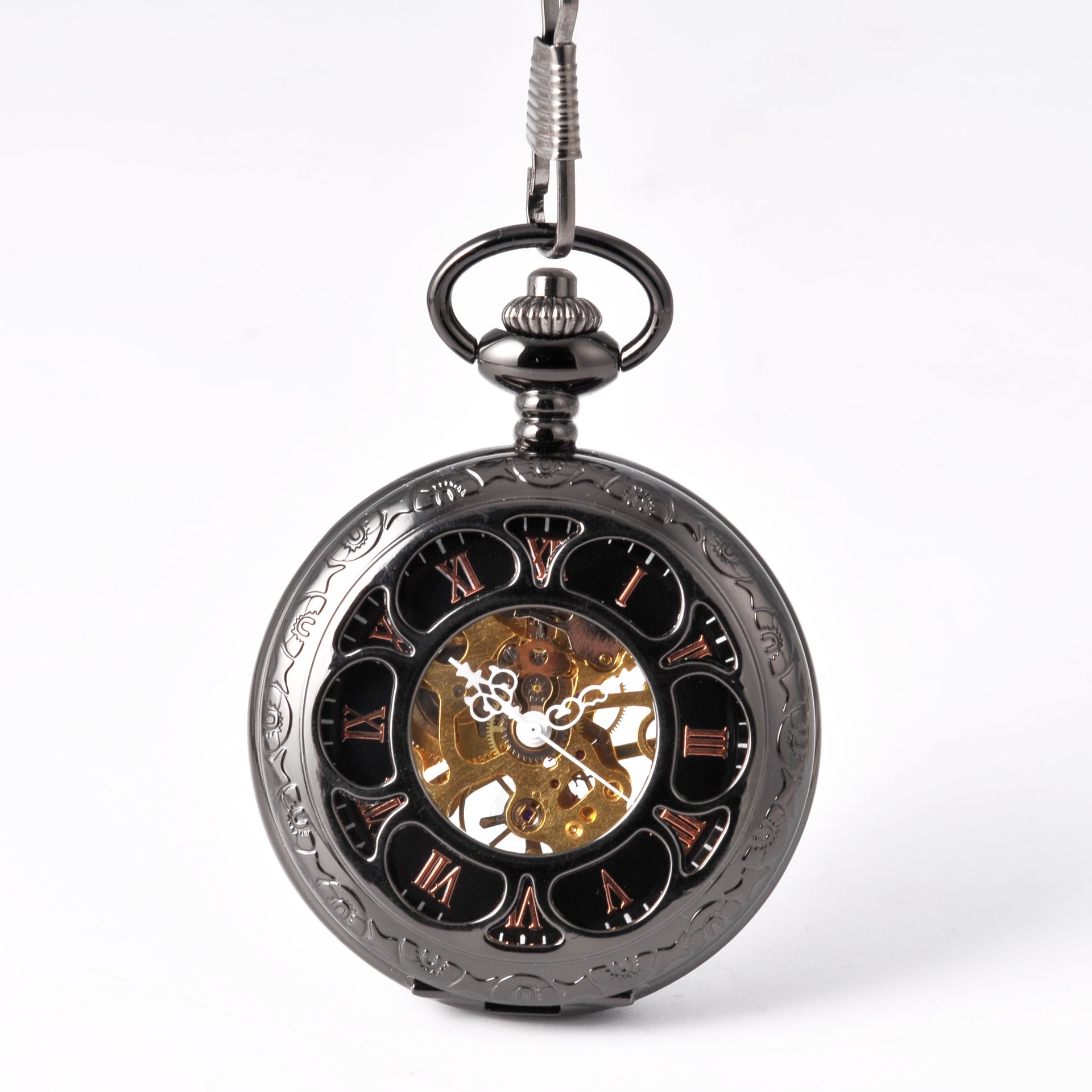 Mens Pocket Watch with Chain Vintage Wind Up Pocket Watch