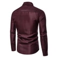 thumbnail image 5 of Floenr Mens T Shirts,Men's Printed No Iron Loose Button Lapel Long Sleeved Shirt, 5 of 9