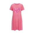 thumbnail image 5 of Elvqul Nightgowns for Women Under $10 Sleepwear for Women Hot Pink Short Sleeve Nightgowns, 5 of 7