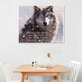 thumbnail image 2 of Orinice Wolf Motivational Quotes Wall Art, Motivational Wolf Quotes Canvas Wall Art, Inspirational Art Painting With Wolf  Wolf Wall Art for Man Cave Decor, Wolf Quote  20x16in, 2 of 6