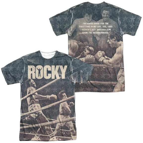 Rocky Battle Unisex Adult Sublimated Costume T Shirt (Front/Back), Large Multicolor