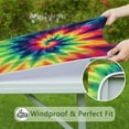 thumbnail image 6 of Rainbow Tie Dye Mandala Pattern Square Fitted Tablecloth with Elastic Edge,Square Table Cover,Washable Elastic Table Cover for Home Kitchen Party Decor 34"x34", 6 of 6