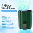 thumbnail image 2 of 2026 AI Portable Fan Rechargeable, 4 Speeds Strong Airflow, Personal Waist Fan with up to 25H of Working Time, Hanging Neck Fan, Wearable Belt Fan for Camping, Outdoor, Jobsite - Green, 2 of 14