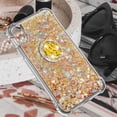thumbnail image 4 of Funda para iPhone X/iPhone XS con Brillo Líquido Flotante, Purpurina, Parachoques y Anillo Giratorio Soporte, 4 of 5