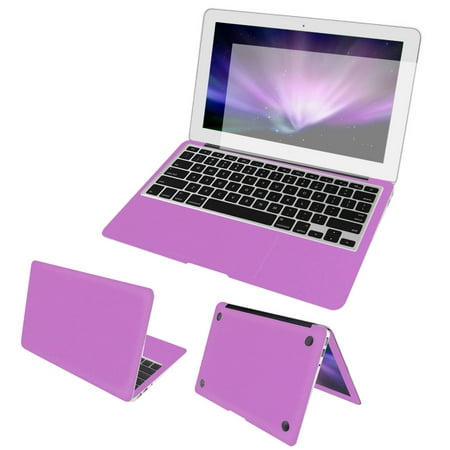 Full Body Wrap Guard Decal Black + Screen Film + Dust Plug for Macbook Air 13u0022