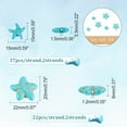 thumbnail image 2 of 118 cuentas turquesas, 2 estilos, estrellas de mar turquesa, dijes para pulseras, collares y joyas., 2 of 9