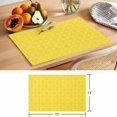 thumbnail image 6 of White Diamond Lattice Placemats Set of 4 Yellow Retro Plaid Texture Heat Insulation Washable Place Mats, Non-Slip Table Mats for Dining Table Party Kitchen Decor,13x19 Inch, 6 of 9