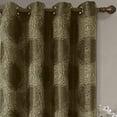 thumbnail image 2 of Pair (Set of 2) Lexington Jacquard Window Curtain Panels - 104x84 - Green, 2 of 3