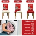 thumbnail image 6 of Christmas Chair Covers Set of 4, Christmas Decorations Stretch Removable Washable Dining Room Chair Protector Slipcovers for Xmas Decor Holiday Party Home Decoracion De Navidad (Christmas 1, 4 PCS), 6 of 6