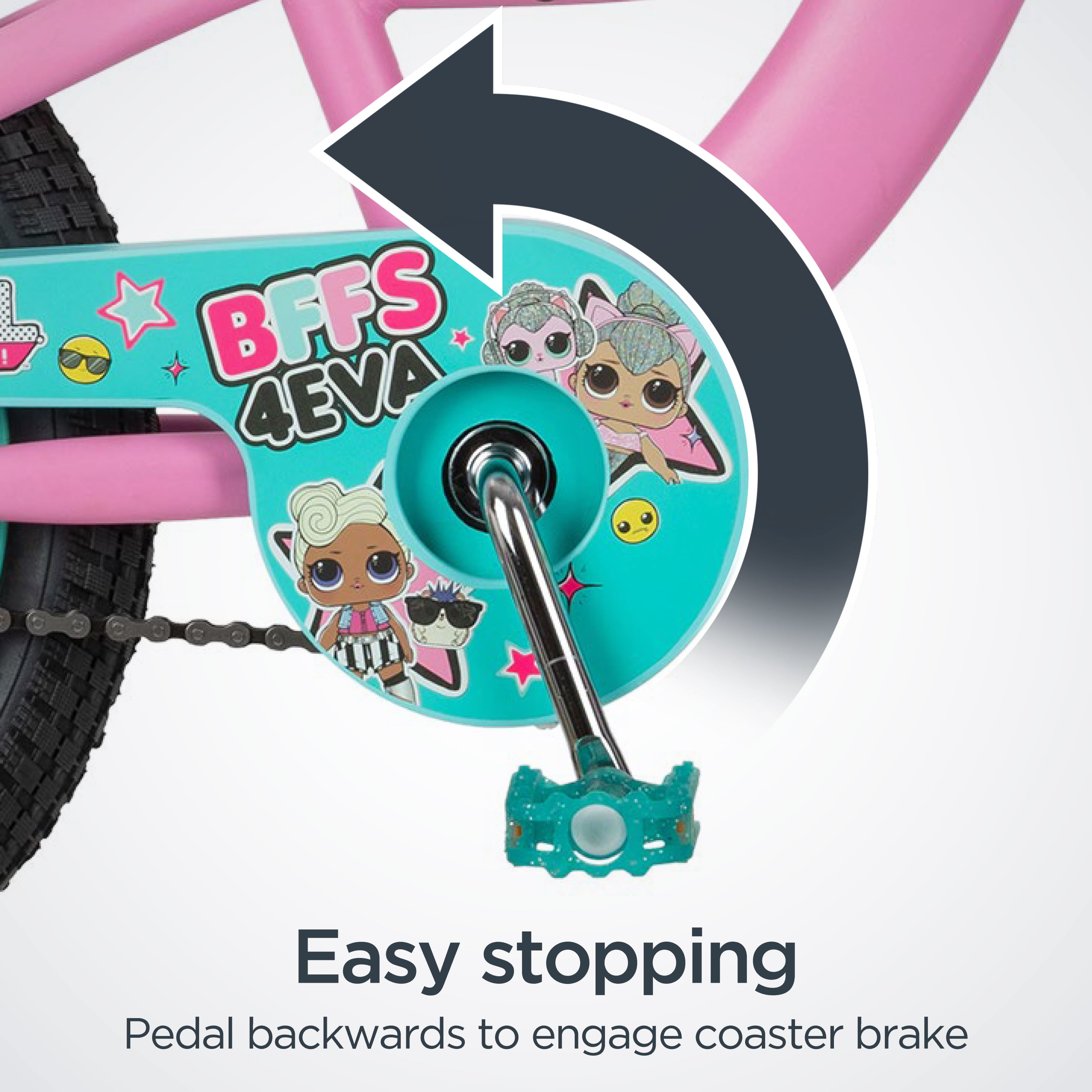 LOL Surprise kids bike single speed 16-inch wheel pink 