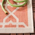 thumbnail image 3 of SAFAVIEH Courtyard Carol Geometric Indoor/Outdoor Runner Rug, 2'7" x 8'2", Terracotta/Beige, 3 of 8