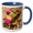 Blue/White, variant on 3drose, Imperial Sand Dunes Recreation Area, Ca. Evening Primrose Flowers., 15oz Two-tone Yellow Mug