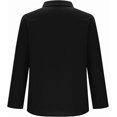 thumbnail image 3 of Aricy Womens Fashion Cotton Linen Shirts Dressy Casual Long Sleeve Button V Neck Shirts Comfy Solid Color Collared Loose Tshirts Ladies Going Out Tee, 3 of 5