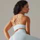 thumbnail image 1 of Ropa de yoga de cuatro piezas con alta elasticidad y espalda de belleza de color sólido, sujetador deportivo para correr, pantalones de yoga y fitness para mujer, 1 of 6