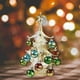 thumbnail image 5 of Árbol de Navidad de cristal con colgante, escultura de adorno en miniatura, árbol de Navidad Amarillo, 5 of 9
