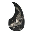 thumbnail image 1 of Pickguard Decoration Sticker, Black Droplet Shape Convenient Use PVC Pickguard Sticker  For Acoustic Guitars, 1 of 8