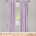 thumbnail image 2 of Ambesonne Floral 4-Panel Curtains, Florets in Romantic Tones, 56"x84", Ceil Blue Pink White, 2 of 4