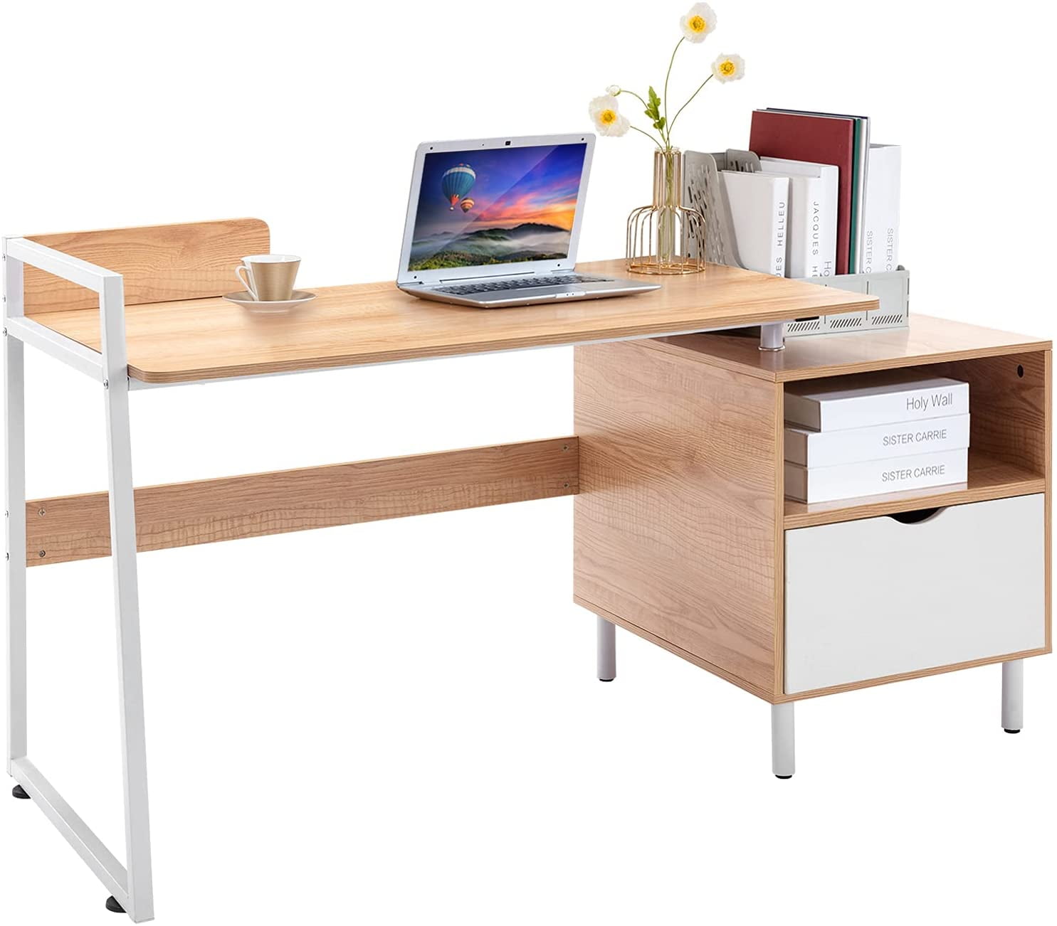 Wood Computer Desk PC Laptop Table Study Workstation Office Home Furniture Oak 