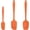Orange, variant on U-Taste 600°F High Heat Resistant Silicone Spatula Set of 3, BPA-Free Food Grade Kitchen Cooking Baking Mixing One Piece Seamless Flexible Rubber Scraper for Nonstick Cookware (Orange)
