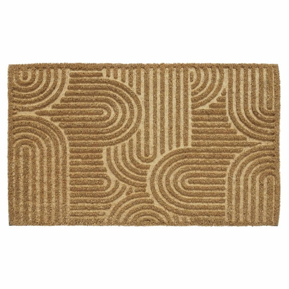 Beautiful Geometric Doormat, 18" x 30", Natural, by Drew Barrymore