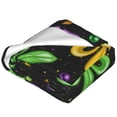 thumbnail image 4 of Junzan Mardi Gras Carnival4 Print Flannel Fleece Blanket Throw Blanket For Bed,Sofa,Couch,Travel,Camping(60"X50"), 4 of 9