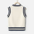 thumbnail image 4 of SILVERCELL Baby Boys Girls Solid Color Sweater Vest 100% Cotton Waistcoat Knit Coat, 4 of 9