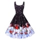 thumbnail image 5 of Vestido de fiesta informal con estampado navideño sin mangas y espalda descubierta para mujer Fridja  hjkh307, 5 of 9